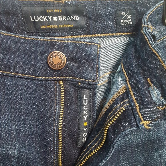 Lucky Brand Jeans Sweet Boot Sz 10 Dark - Picture 4 of 8